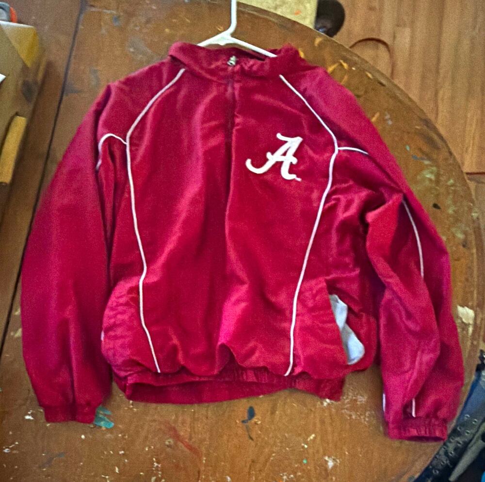 58 Sports Alabama Crimson Tide Red Full Zip Jacket "A" Logo Size M